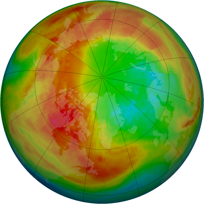 Arctic ozone map for 27 February 2003